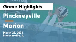 Pinckneyville  vs Marion Game Highlights - March 29, 2021