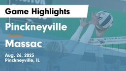 Pinckneyville  vs Massac  Game Highlights - Aug. 26, 2023