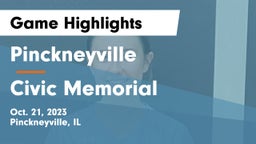 Pinckneyville  vs Civic Memorial Game Highlights - Oct. 21, 2023