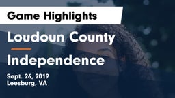 Loudoun County  vs Independence  Game Highlights - Sept. 26, 2019