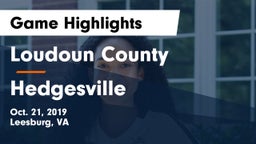 Loudoun County  vs Hedgesville  Game Highlights - Oct. 21, 2019