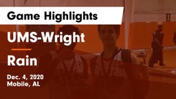 UMS-Wright  vs Rain  Game Highlights - Dec. 4, 2020