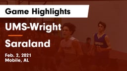UMS-Wright  vs Saraland  Game Highlights - Feb. 2, 2021