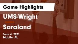 UMS-Wright  vs Saraland  Game Highlights - June 4, 2021