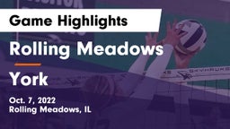 Rolling Meadows  vs York  Game Highlights - Oct. 7, 2022