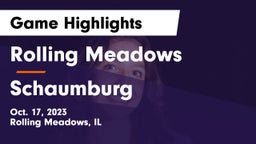 Rolling Meadows  vs Schaumburg  Game Highlights - Oct. 17, 2023