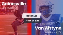 Matchup: Gainesville High vs. Van Alstyne  2018
