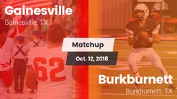 Matchup: Gainesville High vs. Burkburnett  2018