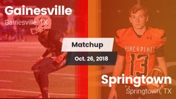 Matchup: Gainesville High vs. Springtown  2018