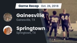Recap: Gainesville  vs. Springtown  2018