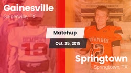 Matchup: Gainesville High vs. Springtown  2019