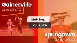 Matchup: Gainesville High vs. Springtown  2020
