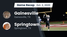 Recap: Gainesville  vs. Springtown  2020