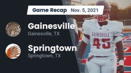 Recap: Gainesville  vs. Springtown  2021