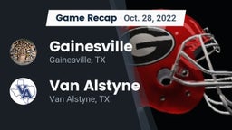 Recap: Gainesville  vs. Van Alstyne  2022
