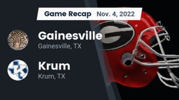 Recap: Gainesville  vs. Krum  2022
