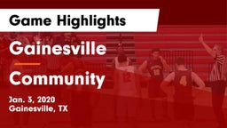 Gainesville  vs Community  Game Highlights - Jan. 3, 2020