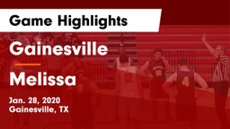 Gainesville  vs Melissa  Game Highlights - Jan. 28, 2020