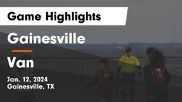 Gainesville  vs Van  Game Highlights - Jan. 12, 2024