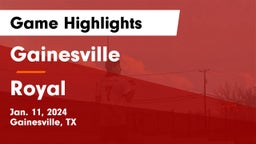Gainesville  vs Royal  Game Highlights - Jan. 11, 2024