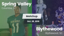 Matchup: Spring Valley High vs. Blythewood  2016
