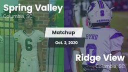 Matchup: Spring Valley vs. Ridge View  2020