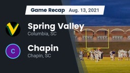 Recap: Spring Valley  vs. Chapin  2021