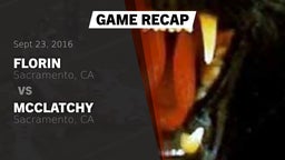 Recap: Florin  vs. McClatchy  2016
