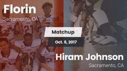 Matchup: Florin  vs. Hiram Johnson 2017