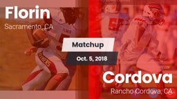 Matchup: Florin  vs. Cordova  2018