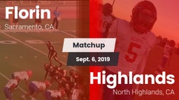 Matchup: Florin  vs. Highlands  2019