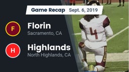 Recap: Florin  vs. Highlands  2019