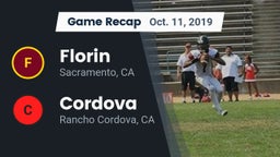 Recap: Florin  vs. Cordova  2019