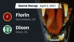 Recap: Florin  vs. Dixon  2021