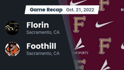 Recap: Florin  vs. Foothill  2022