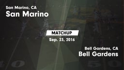 Matchup: San Marino High vs. Bell Gardens  2016