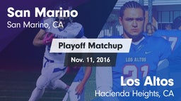 Matchup: San Marino High vs. Los Altos  2016