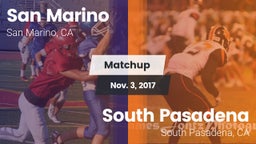 Matchup: San Marino High vs. South Pasadena  2017