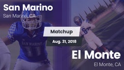 Matchup: San Marino High vs. El Monte  2018