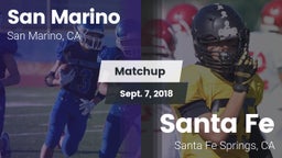 Matchup: San Marino High vs. Santa Fe  2018