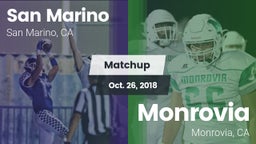 Matchup: San Marino High vs. Monrovia  2018