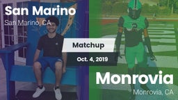 Matchup: San Marino High vs. Monrovia  2019