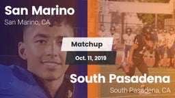 Matchup: San Marino High vs. South Pasadena  2019