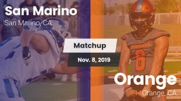 Matchup: San Marino High vs. Orange  2019