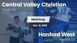 Matchup: Central Valley vs. Hanford West  2018