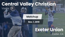 Matchup: Cen. Vall. Christian vs. Exeter Union  2019