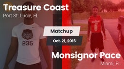 Matchup: Treasure Coast High vs. Monsignor Pace  2016