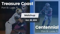 Matchup: Treasure Coast High vs. Centennial  2016