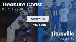 Matchup: Treasure Coast High vs. Titusville  2016
