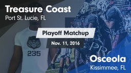 Matchup: Treasure Coast High vs. Osceola  2016